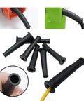15 Pack Cord Boot Protectors Rubber Strain Relief Sleeves For Power Tool Cords, 5 Sizes, Pro Grade Construction, Prevent Bending Fraying At Connection Points, Fits Angle Grinder Orbital Sander Jig Saw Heat Gun Hedge Trimmer, Cord Management Kit black rubber sleeves in 5 sizes for power tool cords