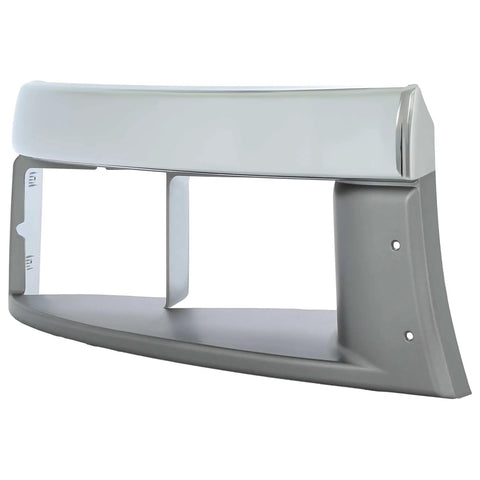 Right Headlight Bezel Replacement for 2004-2009 GMC Topkick C4500 C5500 and Chevy Kodiak C4500 C5500 Passenger Side Silvery Black