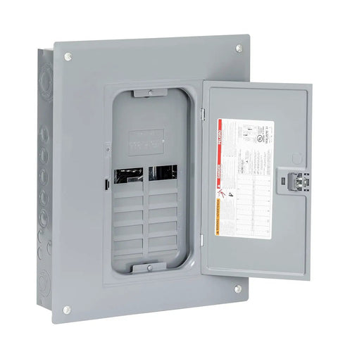Homeline 125 Amp Load Center With 8 Space 16 Circuits Indoor Main Lugs open door
