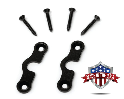 Heavy Duty Sun Visor Repair Kit With Steel Clips For Jeep Wrangler JK 2018 Through 2024 And Gladiator 2020 Through 2024, Includes Flush Mounting Hardware, Black Powdercoat Finish, Made In USA.