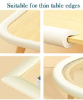 Ultra Soft Foam Edge Protectors For Baby Safety Plus Thick Nbr Bumper Pads Block Sharp Table Corners While Kid Proof Furniture Guards Let Parents Chill Knowing Little Noggins Stay Safe On This Beige Soft Roll, shown on thin table edges.