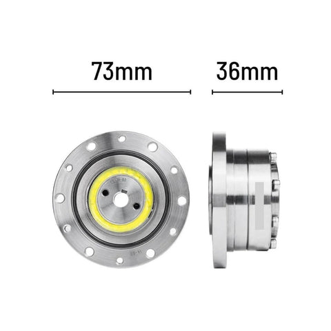 CS 14 II Harmonic Drive CSF 14 II Strain Wave Gear Reducer front and side view showing dimensions 73mm x 36mm for automation