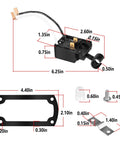 Heavy Duty Sump Pump Float Switch Replacement Compatible With Zoeller Series dimensions and components shown in clear layout.