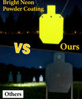 Rugged Rifle Target For Shooting With Half Inch Thick AR500 Steel, bright neon silhouette vs dim silhouette comparison