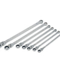 V Series Metric Ratchet Wrench Set 7 Piece With Flexible Head And 180 Degree Articulation for Tight Spaces Long Panel Leverage