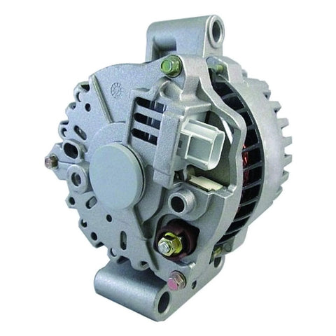 Alternator Replacement 8259 For Ford Escape And Mazda Tribute V6 3L Engine 2001 2005 Budget Friendly Drop In Ready OE Compatible Cross Reference 1L8U10300CD 1L8U10300CE 1L8Z10346CBRM 4U2Z10V346ANRM viewed from front angle showing connectors and casing