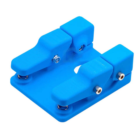 Super Cool Qinkyh Welding Wire Fixture And Soldering Table Clamp in blue, accommodates 0.3-8mm wires for stable soldering.