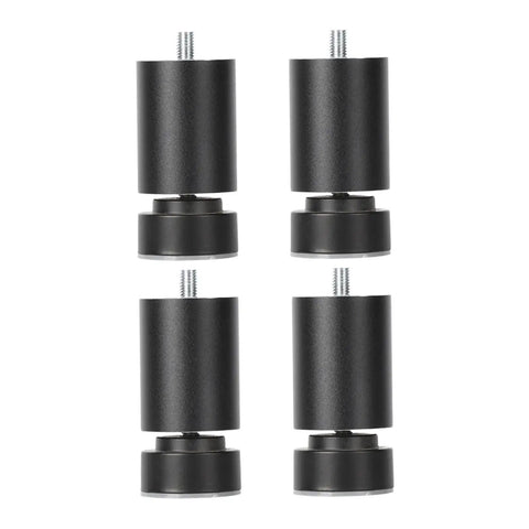 Beefy 4 Piece Black 6cm Furniture Support Legs With 10mm Screw Holes Table Feet For Beds Cabinets Sofas And Tables