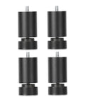 4 Pack Heavy Duty Black Furniture Support Legs 8cm With 10mm Screw Thread visible, made from aluminum alloy, floor-safe design.