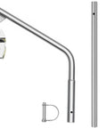 Rugged Pro Grade 800 Lb 304 Stainless Steel Crab Pot Puller Davit Rig With Ball Bearing Pulley Block design and components.
