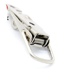 Heavy Duty Iron Latch Catch For Sliding Door Or Window J106 Cabinet Box Lock With Spring Loaded Toggle Mechanism Keeps Furniture Secure And Sturdy close-up of silver iron spring latch