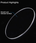Ultra Clear 25.5mm Round Watch Crystal Lens 0.8mm Thick Mineral Replacement smooth delicate surface detail on black background