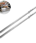 Heavy Duty Plastic Bag Rail Replacement for Packaging Machines and Sealing Equipment Pro Grade Supermarket Tough Ultra Durable and Efficient Rail for Commercial Food Packaging and Retail Bags, silver metal rail set