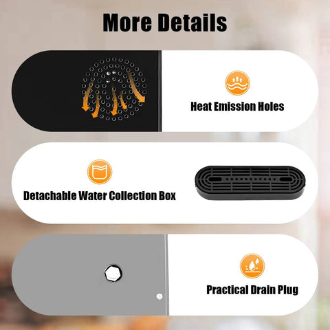 Bottom Loading 5 Gallon Water Dispenser With Hot And Cold Water, 620W 110V Vertical Cooler details on heat holes, drain plug