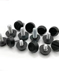 Adjustable Leveling Feet Set For Furniture And Cabinets Black Glide Pads With M6 And M8 Screws Rust Resistant Plastic Bases 4 Pack 8 Pack Multiple Size Options Easy DIY Installation Delivers Stable Leveling On Uneven Floors, black adjustable feet with metal screws