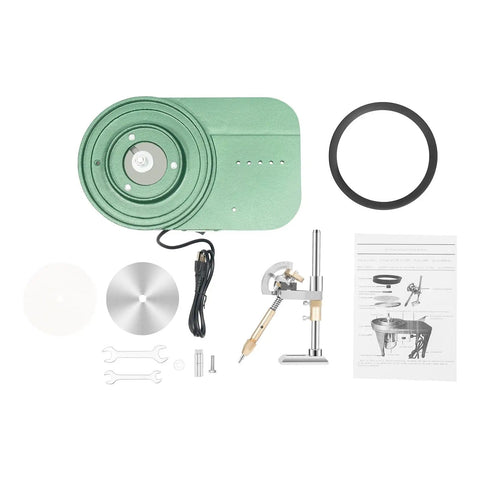 Gem Faceting And Polishing Machine parts including 180W copper motor, discs, and instructions, for Jewelry And Rock Craft Jade Cutting