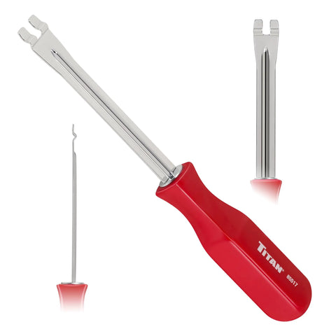 Two Piece Slack Adjusting Tool And Wrench Set Built For Quick Install showing red handle and fork end release tool.