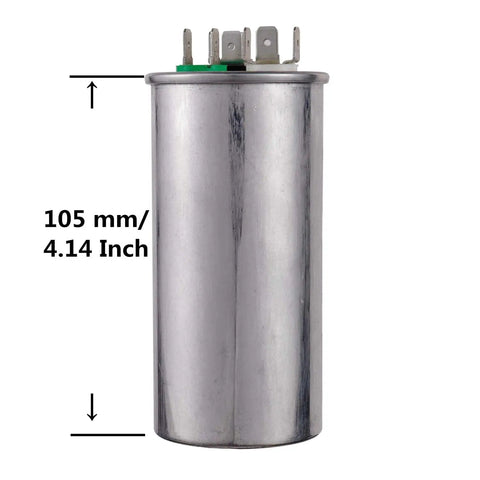 35 Plus 5uF Dual Run Circular Start Capacitor For AC Motors Fans And Condenser 370V 440V CBB65 With 6 Percent Tolerance 105mm
