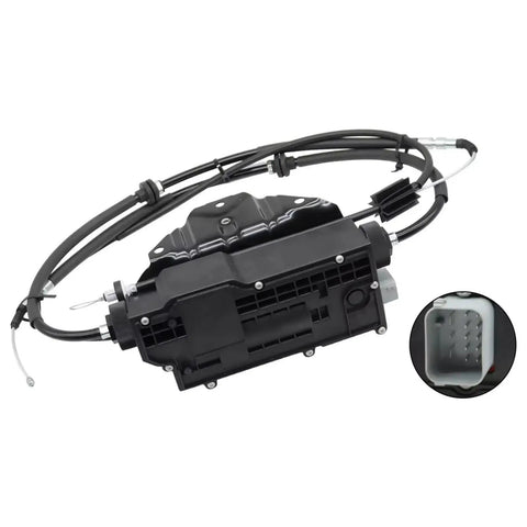 Heavy Duty Parking Brake Actuator Hand Control Switch For Bmw X5 E70 2007 To 2013, black plastic, features wiring harness.