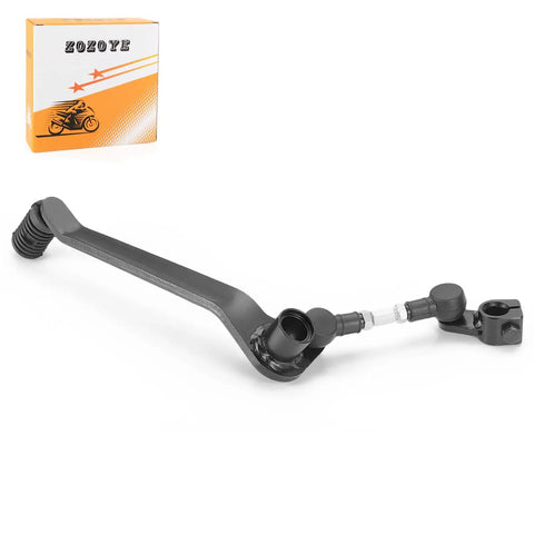 Foot Shift Lever Pedal And Shifter Linkage Arm For Warrior 350 ATV YFM350X Beefy Durable Alloy Construction Smooth Quick Shifting Upgrade For Off Road Rides, black alloy lever and linkage arm with box