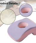 Violet Office Nap Pillow With Memory Foam Neck Support Headrest, Removable Pillowcase for desk naps and travel comfort.