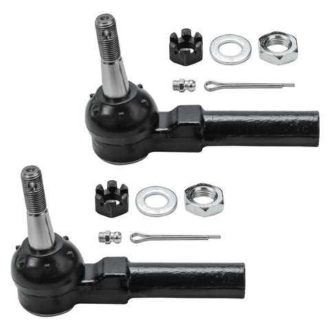 14 Piece Beefy Front And Rear Suspension Kit With Wheel Bearing Hubs Tie Rods Ball Joints Front And Rear Sway Bars Boots Replacement For Chevy Impala Monte Carlo Pontiac Grand Prix Buick LaCrosse Regal Century tie rods close-up