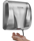 Heavy Duty Commercial Hand Dryer 1300W Automatic High Speed Stainless Steel Warm Wind Wall Mounted 120V Plug In Or Hardwired