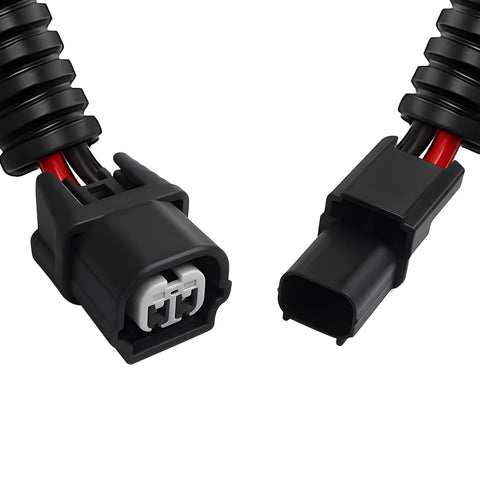 Close-up of connectors on VCM Muzzler Harness With Adjustable Dial Resistance No Resistor Swap Needed For 3 5L V6 Engines