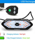 USB Rechargeable Wireless Bike Tail Light With Remote Control, 5 Modes Turn Signals, Ultra Bright LED, IPX4 Waterproof Bicycle Rear Light For Night Riding, Easy Mount And High Visibility For Safer Night Rides with charging indicator