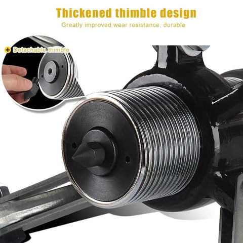 Beefy 3-In-1 Hydraulic Gear Puller Kit with thickened thimble design for enhanced durability and resistance, close-up view.