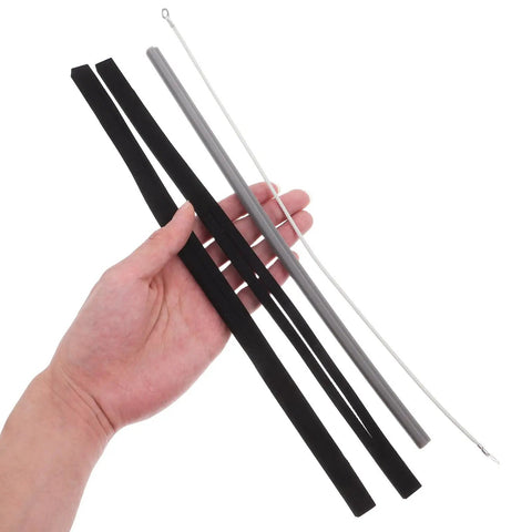Four Pack Vacuum Sealer Replacement Gasket Strips And Foam Cushions For Easy Sealing Repairs And No Fuss Long Lasting Durability DIY Kitchen Gadget Upgrade Set, black and gray replacement strips
