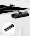 Beefy Hydraulic Door Closer 25Kg To 80Kg, Adjustable Speed, Durable Steel, Installed on Door, Highlighting Tough Spring