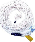 Pro Grade Polydac Rope System with Shock Pack and 18 Inch Extension Lanyard 25 Foot Safe Work Positioning Device coiled view