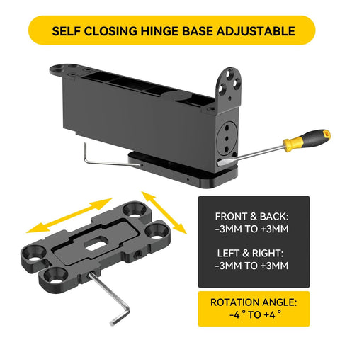 Self Closing Concealed Door Pivot Hinges Heavy Duty Spring Hydraulic 360 Degree Rotation Stainless Steel Invisible Hidden Door Hinge System For Wooden Secret Doors Adjustable Speed Supports Up To 220 Lbs base adjustment mechanism