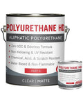 IsoFree 2 Part Polyurethane Sealer Kit For Wood, Masonry And Metal, Odorless Matte Finish Topcoat, UV Resistant And Non Yellowing