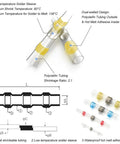 Super Durable Heat Shrink Butt Crimp Terminals 50 To 1200 Pack Waterproof Seal For AWG18 Wire Splice Kit Heavy Duty Insulated Connectors Perfect For Home Projects And Auto Repair Jobs. Diagram of dual-wall solder sleeve with heat shrink tubing and adhesive