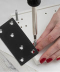 Installing Black Stainless Steel Corner Brackets Set Of 10 With Protective Coating, 6 Hole Straight Metal Plates For Furniture