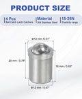 Top Shelf Industrial Grade 304 Stainless Steel Ball Point Spring Plungers 12Mm X 16Mm Heavy Duty Ball Lock Pins size diagram
