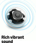 Interior of the Straight Up Sleek Compact Smart Speaker With Ace Voice Recognition showcasing clear sound and bass performance.