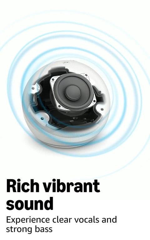 Interior of the Straight Up Sleek Compact Smart Speaker With Ace Voice Recognition showcasing clear sound and bass performance.