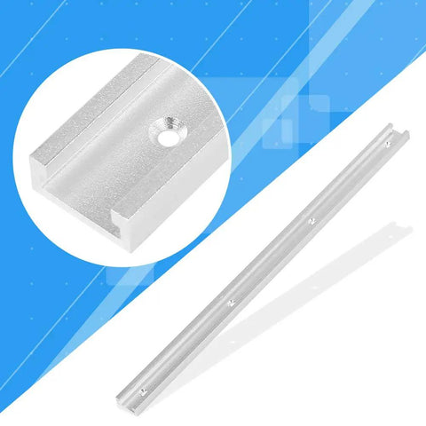 30 Type Aluminum T Slot Track For Woodworking Fixing Fixture With 500mm Length shown in close-up and full length view.