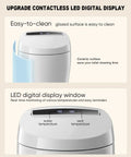 Premium Smart Toilet With Built In Bidet, Tankless Heated Seat, Aggressive Flush System, And Warm Water Spray showing glazed ceramic surface and LED digital display.