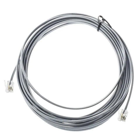 RJ9 4P4C 4 Conductor Flat Telephone Extension Cable 7Ft 2 Pack With Gold Plated Contacts Flexible Flat Cord For Phones Fax Modems