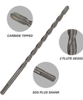 YOUGFIN SDS-Plus carbide-tipped masonry drill bit with two-flute design and SDS shank