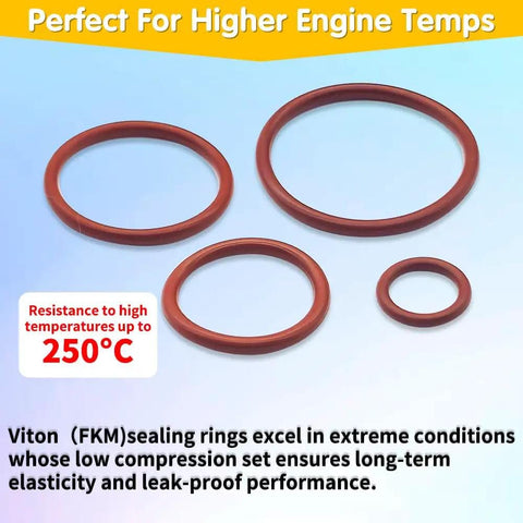 Viton O Ring Kit With 396 Pieces And 30 Sizes Metric O Rings Assortment 75A Durometer FKM Sealing Kit For Hydraulic