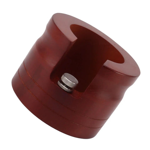 Hit The Daily Grind Right With This Solid Wood Red Portafilter Holder Stand Bottomless Tamp Base Precision Slot Tamper for 51Mm Filters.