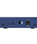 Back view of 5 Port Gigabit Ethernet Unmanaged Switch GS105NA For Home Or Office with power input and on/off switch