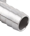 Close-up of 304 Stainless Steel Three Quarters Inch Hose Barb To One Inch NPT Male Pipe Fittings Set Of 2 For Home Brew
