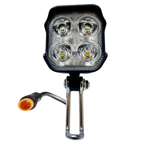 2 In 1 Headlight And Horn For Night Riding Ultra Bright 470 Lux Front Light With 75 To 100 Db Horn 3 Pin Male Connector For 36V 48V Foldable Mountain Ebikes