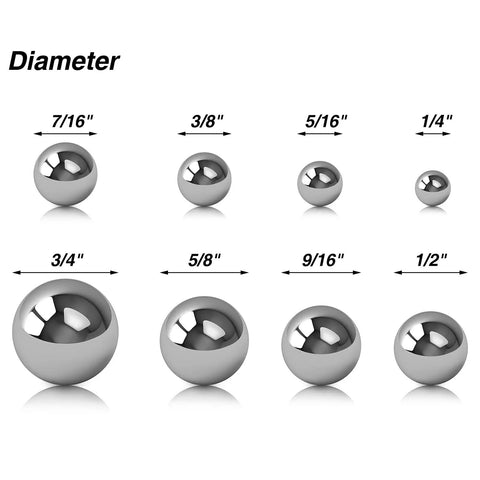 DIY Coin Ring Making Balls Set For Monkey Fist Projects Stainless Steel Pro Grade 8 Size Assortment 1/4 to 3/4 Inch